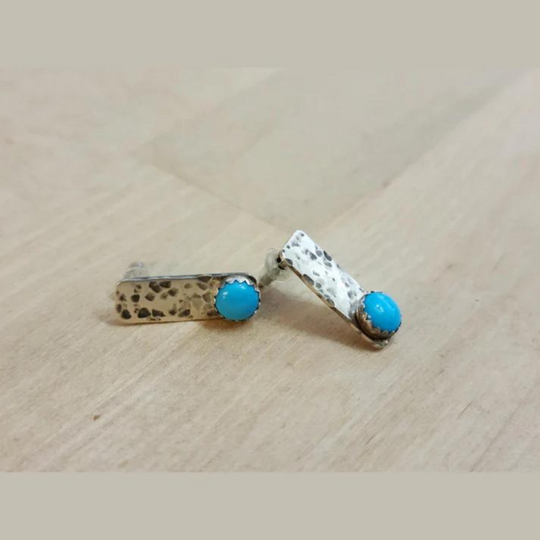 Turquoise and Sterling Silver Stud Earring | E0004