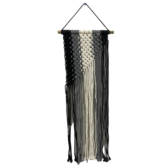 Gray Black White | Macramé Wall Hanging