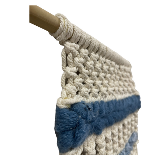 Blue & White | Macramé Wall Hanging