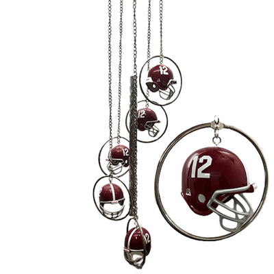 Alabama Crimson Tide Football Helmet Wind Chime | Good Quality and Handmade Wind Chime | Football Lovers | Perfect GIft for Alabama Crimson Fans | Yard Decor | Shipping Included