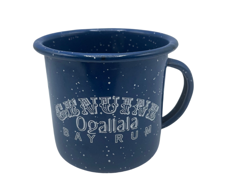 Durable Metal Shaving Mug | For Fresh Clean Shaves | Pairs Great With Shaving Soap | Color Blue Speck