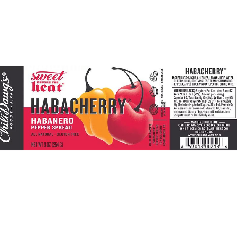 Habacherry Pepper Spread | 9 oz. Jar | Cherry Pepper Spread | Gluten Free | Sweet and Spicy