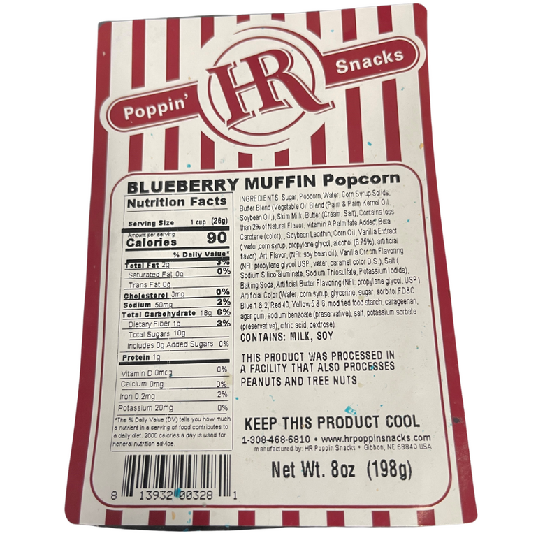 Blueberry Muffin Popcorn | Made in Small Batches | Party Popcorn | Pack of 6 | Shipping Included | Blueberry Lovers | Ready To Eat | Popped Popcorn Snack | Movie Night Essential | Sweet Treat