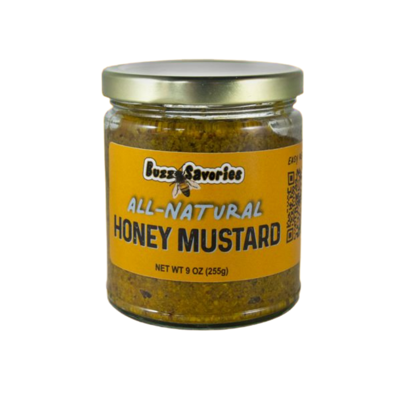 Honey Mustard | 9 oz. Jar | All-Natural Ingredients | Delicious Blend Of Turmeric, Allspice, Ground Mustard, & Honey | Delightfully Tangy & Textured | Use As A Marinade, Dip, Or Spread | Elevate Any Meal With A Dollop