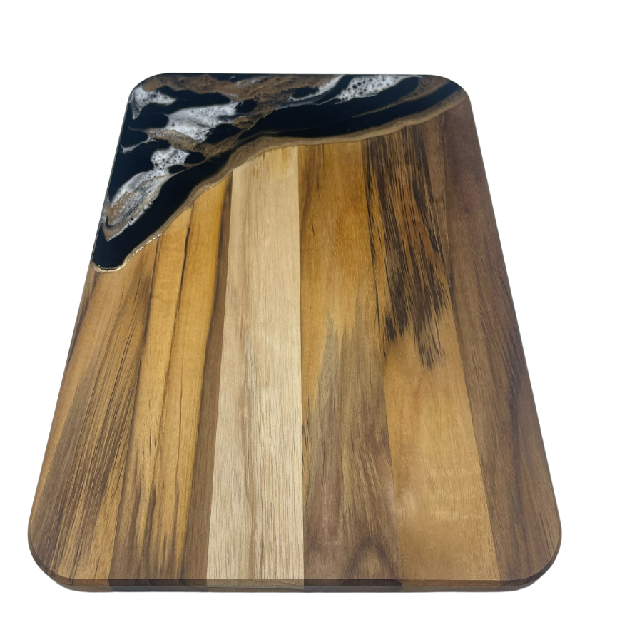 Teak Wood Charcuterie Cutting Board | High Quality Hand Poured | Large 11X15X1 | Multiple Color Options