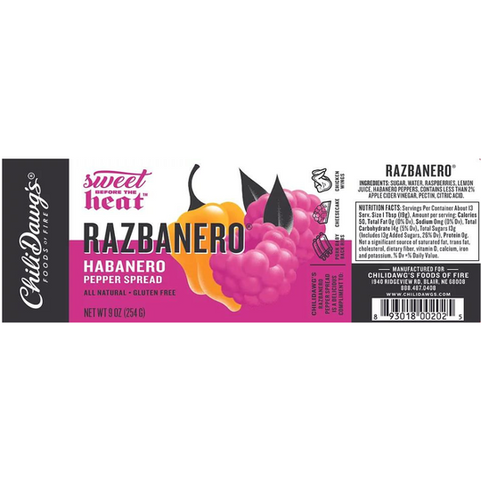 Razbaero Habanero Pepper Spread Label