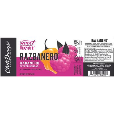 Razbanero Pepper Spread | 9 oz. Jar | Raspberry Pepper Spread | Gluten Free | Sweet and Spicy