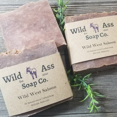 All Natural Soap | 4.5 oz. Bar | Packed With Skin Healthy Nutrients | Moisturizing | Rustic, Authentic Smell | Wild West Saloon Scent