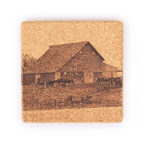 Etched Cork Coaster | Multiple Designs | Single Coaster