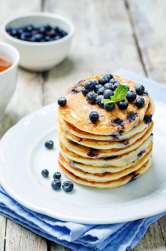 Blueberry Pancake Mix | 16 oz. Box | Perfect Breakfast Treat | High In Fiber | Zero Cholesterol | Contains Real Blueberries | Makes Ten Light And Fluffy Pancakes