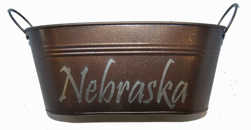 Nebraska Galvanized Tin Tub | 2 Color Choices