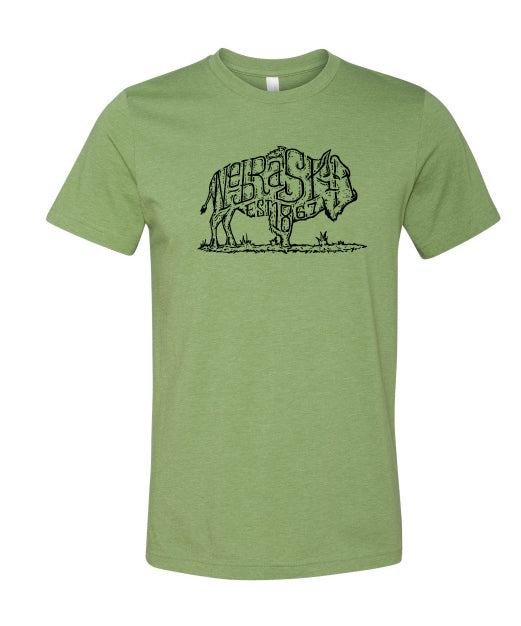 Nebraska Buffalo Tee Shirt | Green
