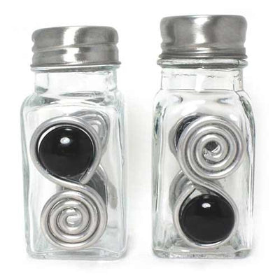 Jewelry By Andrea Black Bead Embellished Salt & Pepper Shakers