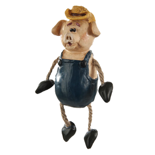 Farmer Pig Ornament | Shipping Included