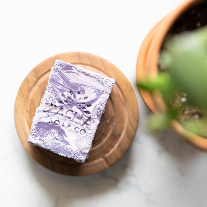 French Lavender | 4 oz. Bar | Handcrafted With Natural Scents Derived From Essential Oil | Brazilian Clay Infused | Blend That Calms Gently And Sweetly | Vegan | Gluten Free | Nebraska Soap