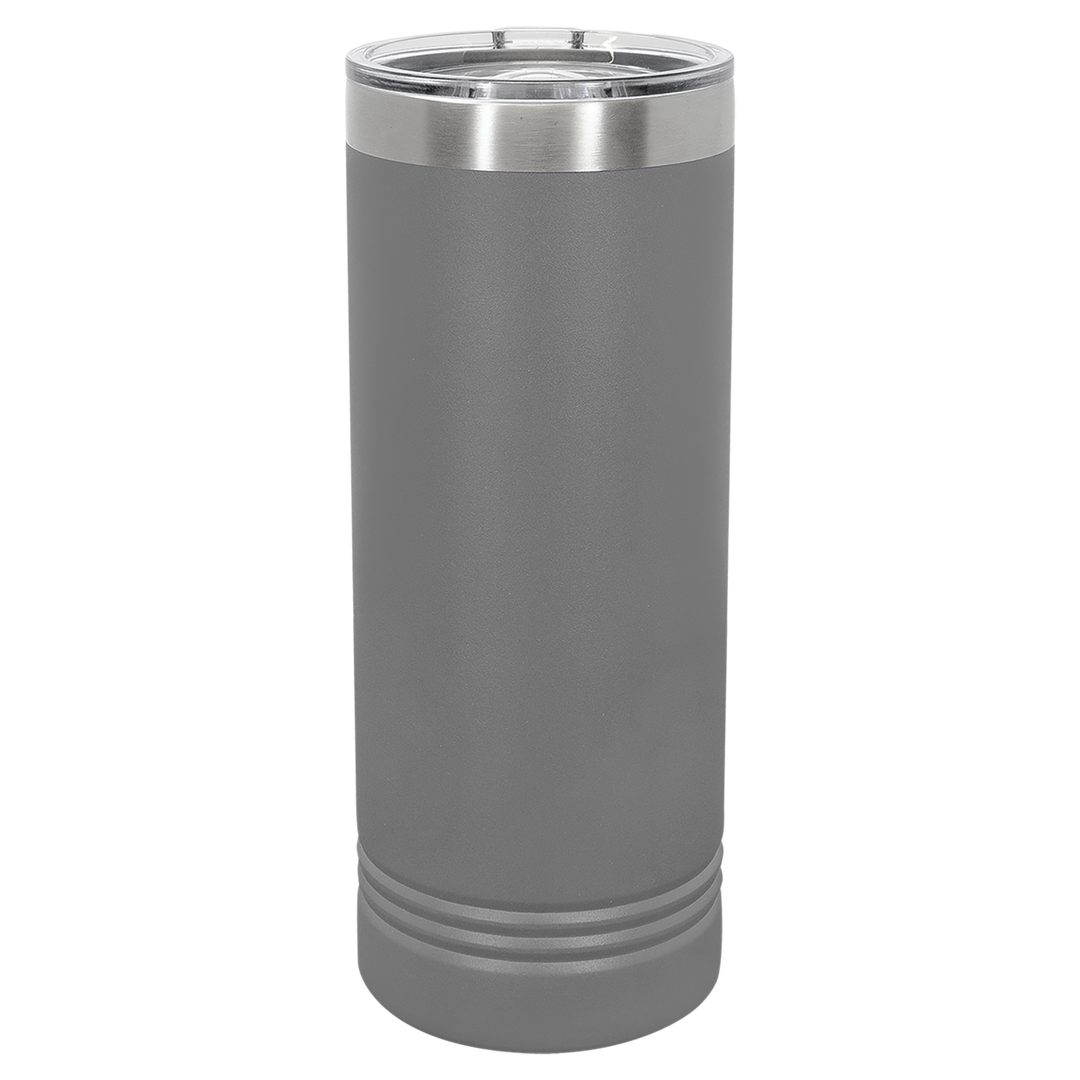 22 oz. Skinny Tumbler with Slider Lid | Customizable