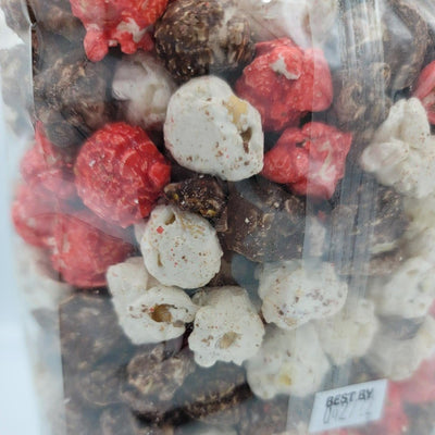 Holiday Themed Popcorn | Added Brownie Pieces | Made in Small Batches | Party Popcorn | Chocolate Lovers | Perfect Treat for the Holidays | Ready to Eat | Popped Popcorn Snack | Sweet Treat
