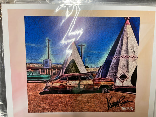 "Teepee & Cars" Scene | Fine Art Print | By Kent Theesen