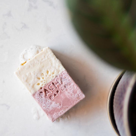 Jasmine Gardenia | 4 oz. Bar | Aromatic Jasmine Flowers + Moroccan Red Clay | Made in Hastings, NE | Pacha Soap Company