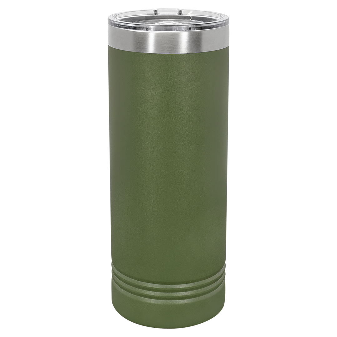 22 oz. Skinny Tumbler with Slider Lid | Customizable