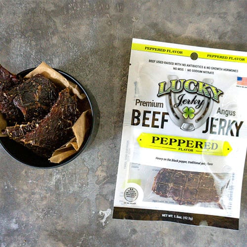 Black Pepper Beef Jerky | 1.5 oz. Bag | Bold Black Pepper Flavor | All Natural | Cooked To Tender Perfection | Single Source Cattle | Premium Beef Jerky | Expertly Cut, Trimmed, & Seasoned | Nebraska Jerky | Lean, All Natural Angus Beef