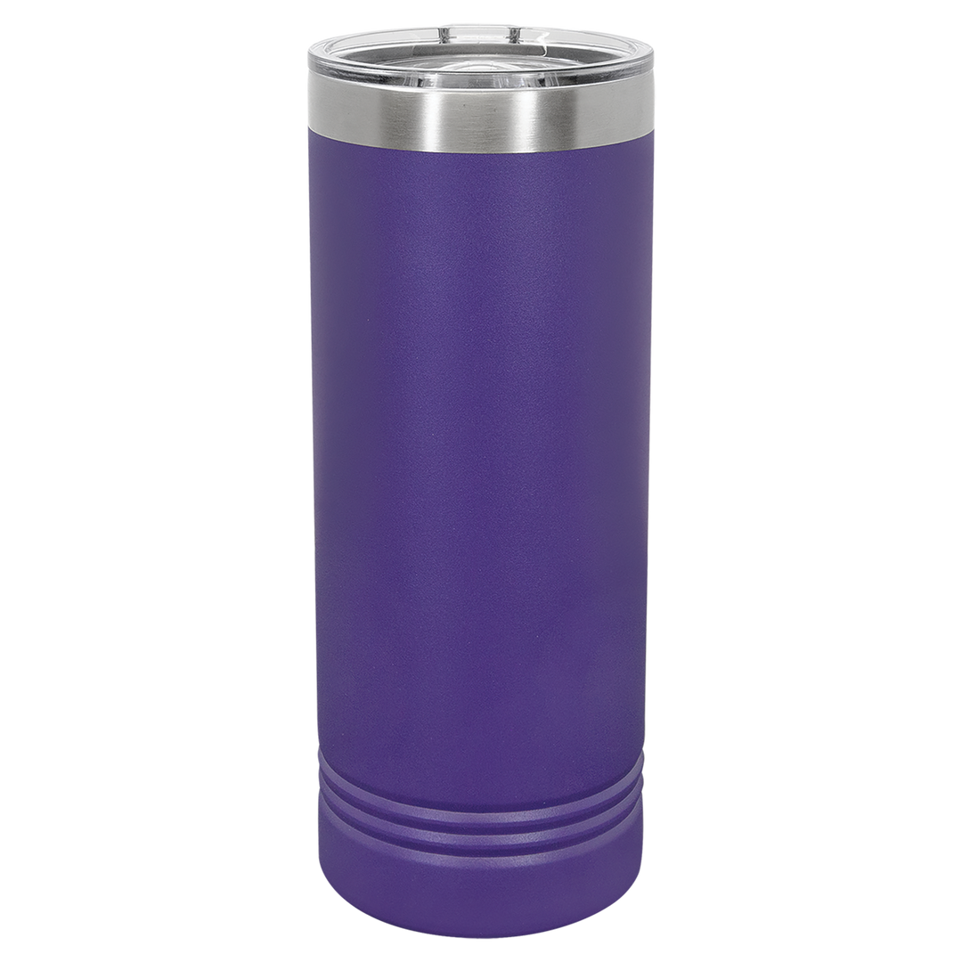 22 oz. Skinny Tumbler with Slider Lid | Customizable