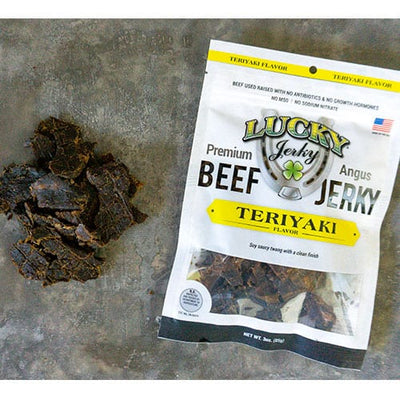 Teriyaki Beef Jerky | 3 oz. Bag | Perfect Blend Of Teriyaki, Sugar, & Spice | Premium Beef | Hint Of Smoke Flavor | All Natural | Perfect On-The-Go Snack | Natural Source Of Protein | Nebraska Jerky