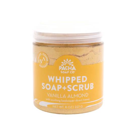 Vanilla Almond Whipped Soap + Scrub | 8 oz.