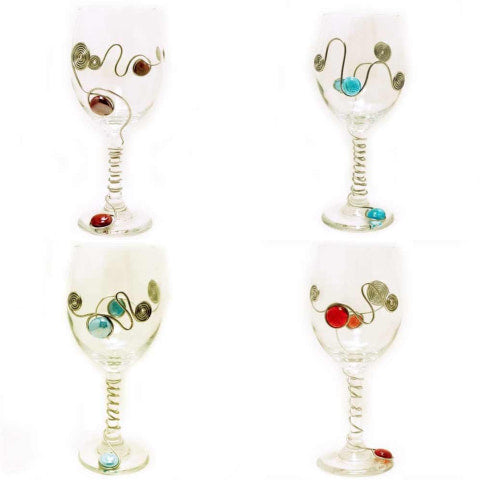 Embellished Wine Glass